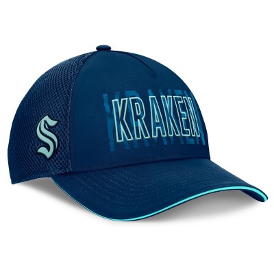 Бейсболка Seattle Kraken Fanatics Deep Sea Blue Fundamental