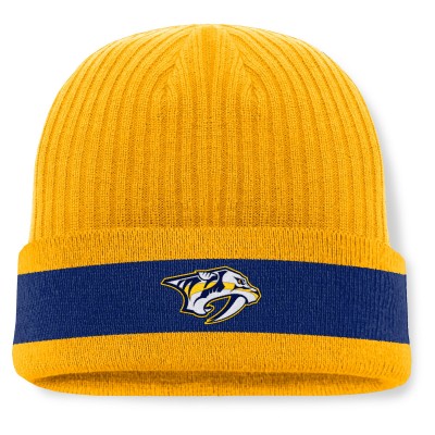 Nashville Predators Fanatics Gold Blueliner Cuffed Knit Hat