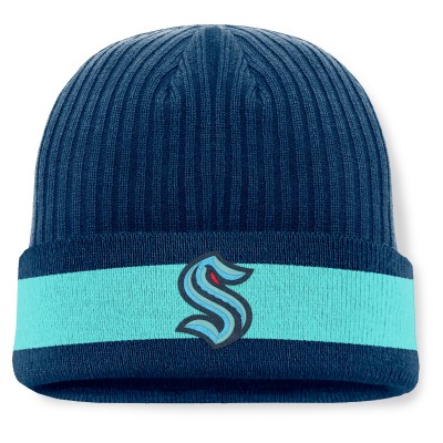 Seattle Kraken Fanatics Deep Sea Blue Blueliner Cuffed Knit Hat