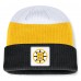 Шапка Boston Bruins Fanatics Black/Gold Heritage Showboat Color-Block Cuffed Knit