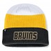 Шапка Boston Bruins Fanatics Black/Gold Heritage Showboat Color-Block Cuffed Knit