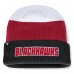 Шапка Chicago Blackhawks Fanatics Heritage Showboat Color-Block Cuffed Knit - Black/Red