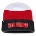 Шапка Detroit Red Wings Fanatics Heritage Showboat Color-Block Cuffed Knit - Black/Red