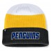 Шапка Pittsburgh Penguins Fanatics Black/Gold Heritage Showboat Color-Block Cuffed Knit