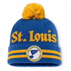 Шапка с помпоном St. Louis Blues Fanatics Heritage Blind Side Cuffed Knit - Blue