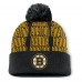 Шапка с помпоном Boston Bruins Fanatics Black Fundamental Empty Net Cuffed Knit