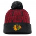 Шапка с помпоном Chicago Blackhawks Fanatics Fundamental Empty Net Cuffed Knit - Black