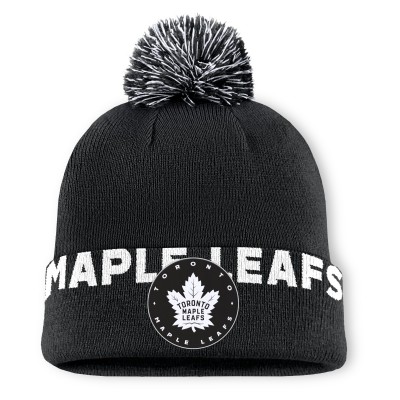 Шапка с помпоном Toronto Maple Leafs Fanatics Black Fundamental High Stick