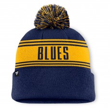 Шапка с помпоном St. Louis Blues Fanatics Fundamental Cuffed Knit - Navy