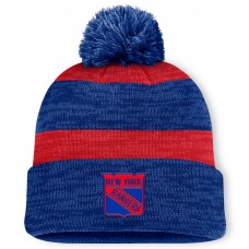 Шапка с помпоном New York Rangers Fanatics Navy Fundamental Red Line