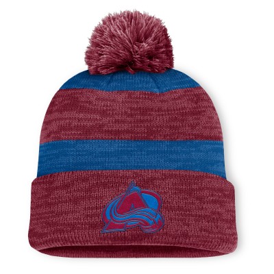 Шапка с помпоном Colorado Avalanche Fanatics Burgundy Fundamental Red Line