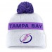 Шапка с помпоном Tampa Bay Lightning Fanatics White Hockey Fights Cancer