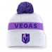 Шапка с помпоном Vegas Golden Knights Fanatics White Hockey Fights Cancer Cuffed Knit