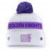 Шапка с помпоном Vegas Golden Knights Fanatics White Hockey Fights Cancer Cuffed Knit