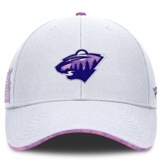 Бейсболка Minnesota Wild Fanatics White Authentic Pro Hockey Fights Cancer