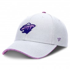 Бейсболка Minnesota Wild Fanatics White Authentic Pro Hockey Fights Cancer