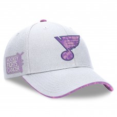 Бейсболка St. Louis Blues Fanatics Authentic Pro Hockey Fights Cancer - White