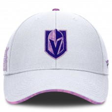 Бейсболка Vegas Golden Knights Fanatics White Authentic Pro Hockey Fights Cancer