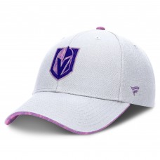 Бейсболка Vegas Golden Knights Fanatics White Authentic Pro Hockey Fights Cancer
