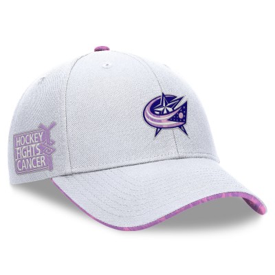 Бейсболка Columbus Blue Jackets Fanatics Authentic Pro Hockey Fights Cancer - White