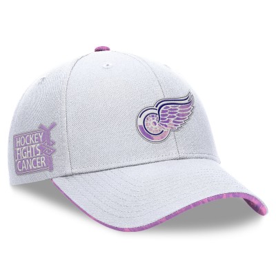 Бейсболка Detroit Red Wings Fanatics Authentic Pro Hockey Fights Cancer - White