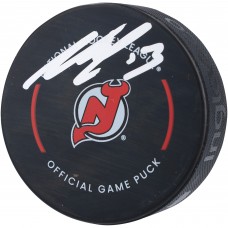 Шайба Nico Hischier New Jersey Devils Autographed Fanatics Authentic Official Game