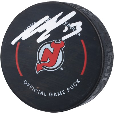 Шайба Nico Hischier New Jersey Devils Autographed Fanatics Authentic Official Game