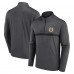 Boston Bruins Heather Charcoal Head-to-Head Raglan Quarter-Zip Top