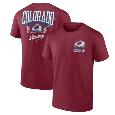 Футболка Colorado Avalanche Logo Athletic Burgundy Never Over