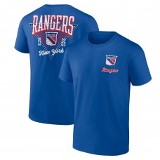 New York Rangers Logo Athletic Blue Never Over T-Shirt New York Rangers Logo Athletic Blue Never Over T-Shirt