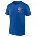 New York Rangers Logo Athletic Blue Never Over T-Shirt