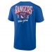 New York Rangers Logo Athletic Blue Never Over T-Shirt