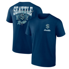 Seattle Kraken Logo Athletic Navy Never Over T-Shirt