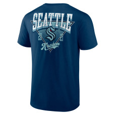 Seattle Kraken Logo Athletic Navy Never Over T-Shirt