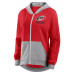 Женская Толстовка Carolina Hurricanes Logo Athletic Red Hit It French Terry Full-Zip
