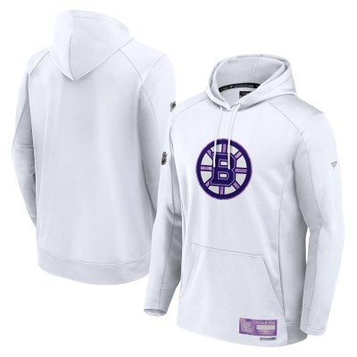 Толстовка Boston Bruins Fanatics White Authentic Pro Hockey Fights Cancer