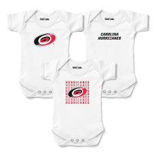 Детская Carolina Hurricanes Chad & Jake White Three-Pack Bodysuit Set
