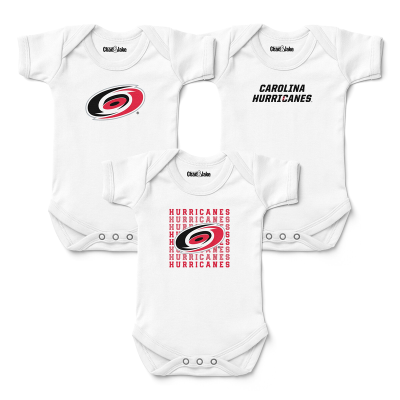 Детская Carolina Hurricanes Chad & Jake White Three-Pack Bodysuit Set