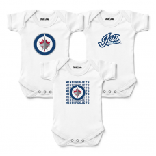 Newborn & Малышам Winnipeg Jets Chad & Jake White Three-Pack Bodysuit Set