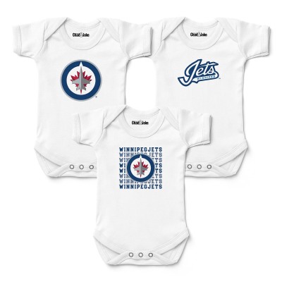 Newborn & Малышам Winnipeg Jets Chad & Jake White Three-Pack Bodysuit Set
