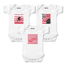 Newborn & Малышам Detroit Red Wings Chad & Jake White Three-Pack Bodysuit Set Newborn & Малышам Detroit Red Wings Chad & Jake White Three-Pack Bodysuit Set