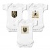 Newborn & Малышам Vegas Golden Knights Chad & Jake White Three-Pack Bodysuit Set