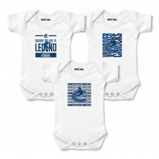 Newborn & Малышам Vancouver Canucks Chad & Jake White Three-Pack Bodysuit Set