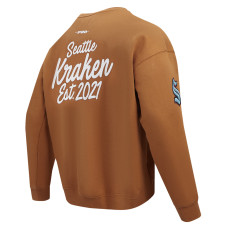 Seattle Kraken Pro Standard Brown Paint the City Pullover Sweatshirt