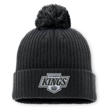 Шапка с помпоном Los Angeles Kings Fanatics Black Primary Logo Cuffed Шапка с помпоном Los Angeles Kings Fanatics Black Primary Logo Cuffed