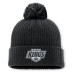 Шапка с помпоном Los Angeles Kings Fanatics Black Primary Logo Cuffed