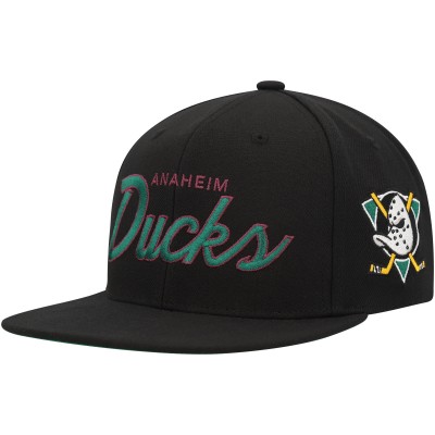Бейсболка Anaheim Ducks Mitchell & Ness Black Core Team Script 2.0