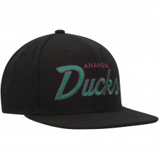 Бейсболка Anaheim Ducks Mitchell & Ness Black Core Team Script 2.0