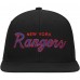 New York Rangers Mitchell & Ness Black Core Team Script 2.0 Snapback Hat