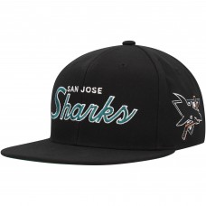 Бейсболка San Jose Sharks Mitchell & Ness Core Team Script 2.0 - Black